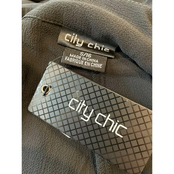 City Chic Black Crepe Dress Pants Wide Leg 16 NWT - Picture 4 of 5